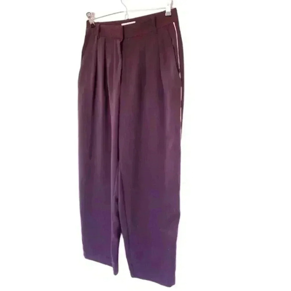 Babaton Modesto Pant Pinstripe High-waisted  Trouser Purple White Women's size 4 - Picture 4 of 12